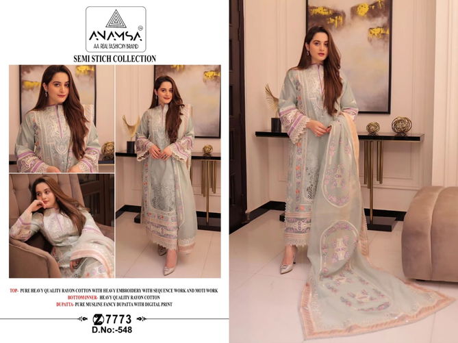 Anamsa 548 Embroidered Pakistani Suit Wholesale Shop In Surat
